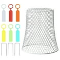 thumbnail image 1 of Chicken Wire Cloche Plant Covers - Garden Netting Metal Heavy Duty Plant Protectors - from Animals for Keeping Bunnies, Chicken, Squirrels, Birds & Other Out 7.87×7.87in (1PC, White), 1 of 7