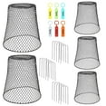 thumbnail image 1 of Chicken Wire Cloche Plant Covers Garden Netting Metal Heavy Duty Plant Protectors From Animals For Keeping Bunnies Chicken Squirrels Birds Other Out 9.13×9.13in, 1 of 7