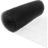 Chicken Wire Fence 1 Inch Hex Mesh - 20ga. Wire Black PVC Coated for Coops, Garden Protection and Netting (3' x 150')