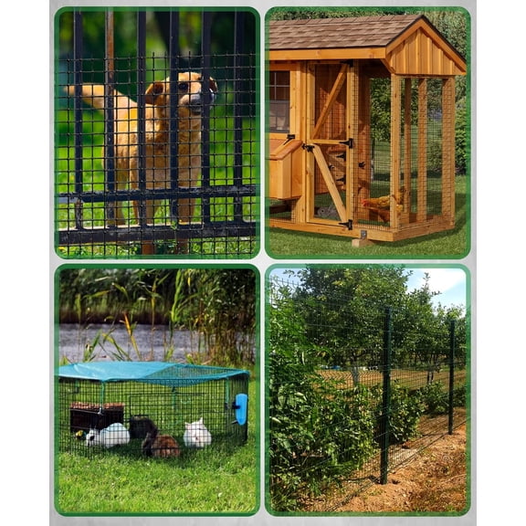 Chicken Wire Fence Mesh Galvanized Steel Poultry Netting Garden UV Resistant Weatherproof Design Name; 12 inch 72 25kg Black