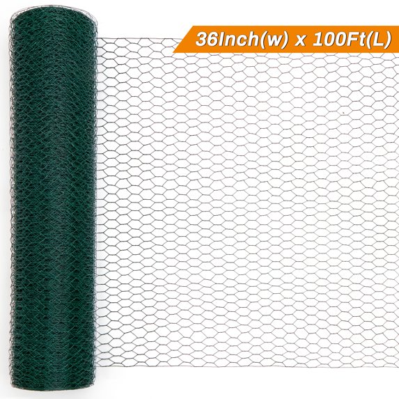 Chicken Wire Fencing Anti-Rust Galvanized MeshHexagonal 36 in. x 100 ft.(1Each)