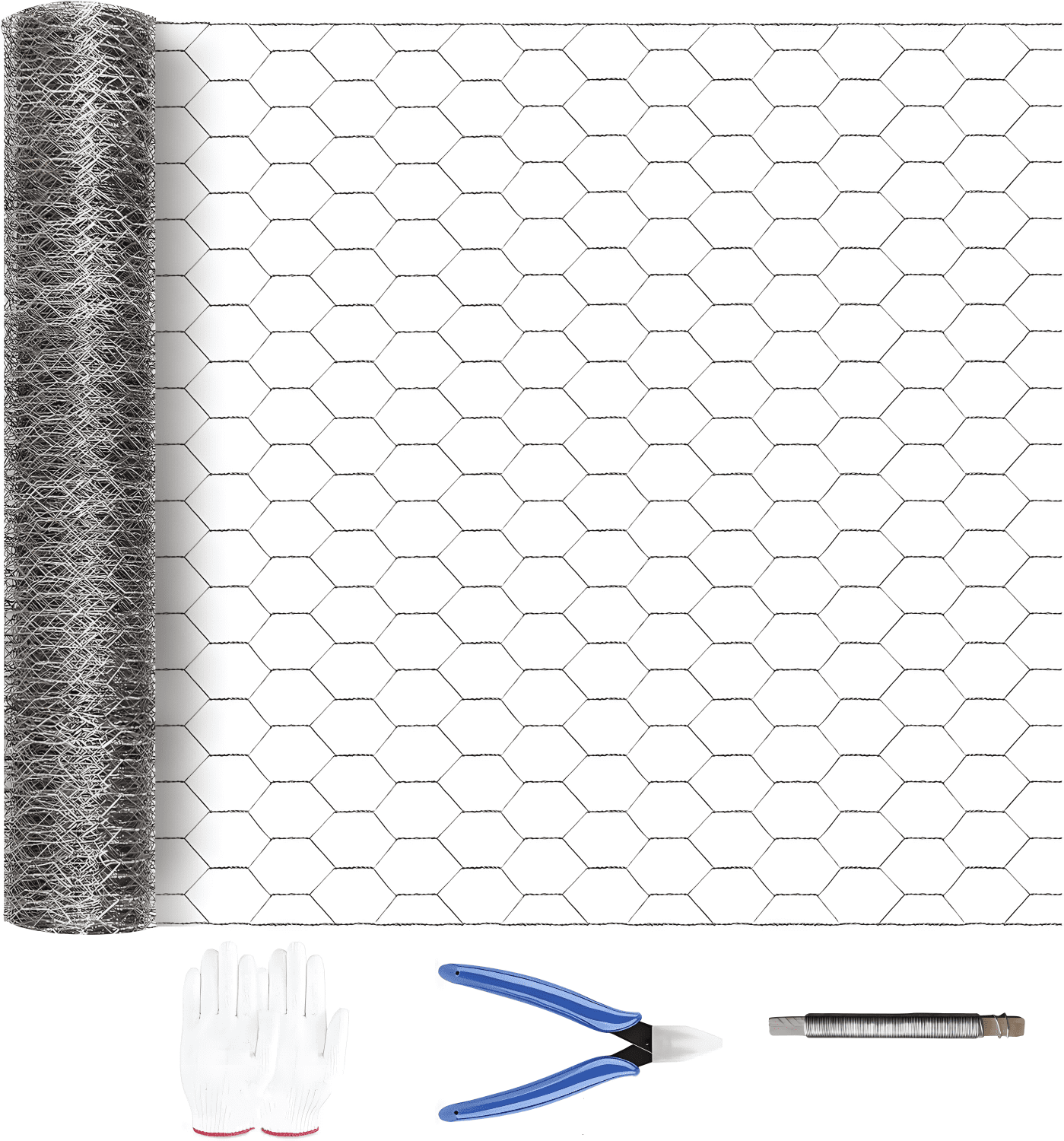 Chicken Wire Fencing Mesh, 47inch x 99ft 21 Gauge Galvanized Floral Chicken Wire Fence, Rust-resistant Garden Net for Chicken Wire, Handicrafts, Plant protection