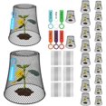 thumbnail image 2 of 12-Pack Chicken Wire Plant Protectors - 9 Inch Garden Cloches For Flowers & Vegetables, Animal Protection 2 of 14