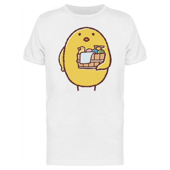 Chicken With A Bath Set Cartoon T-Shirt Men -Image by Shutterstock, Male Medium