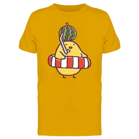 Chicken With Swimming Style T-Shirt Men -Image by Shutterstock, Male x-Large
