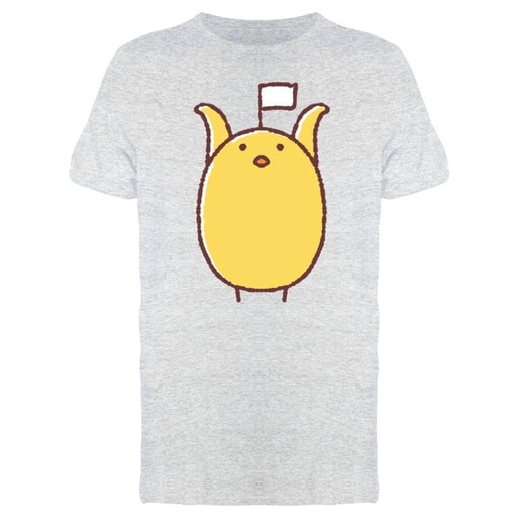 Chicken With White Flag T-Shirt Men -Image by Shutterstock, Male Large