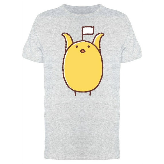 Chicken With White Flag T-Shirt Men -Image by Shutterstock, Male Large