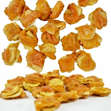 Chicken Wrapped Banana Treats, Grain-Free Chewy Dog Snacks for Small Medium Dogs, 10.6 oz