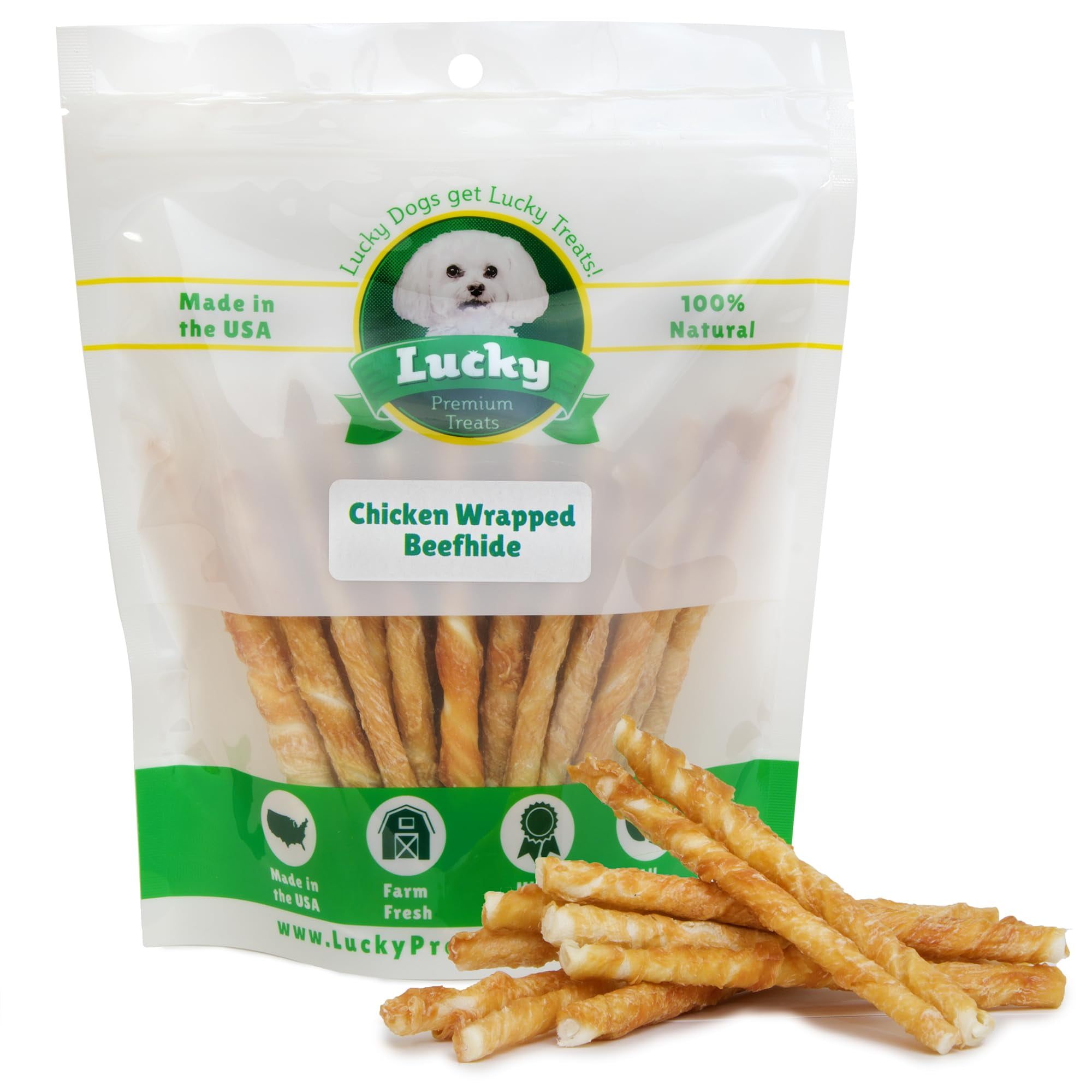Chicken Wrapped Rawhide Dog Treats Made In Usa