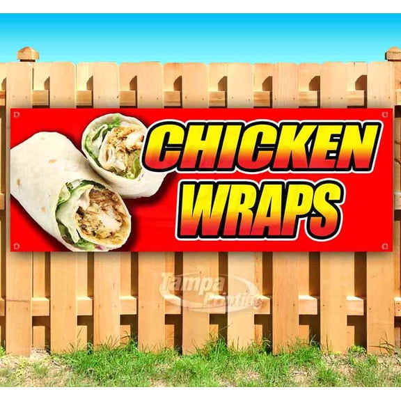 Chicken Wraps 13 oz Vinyl Banner With Metal Grommets