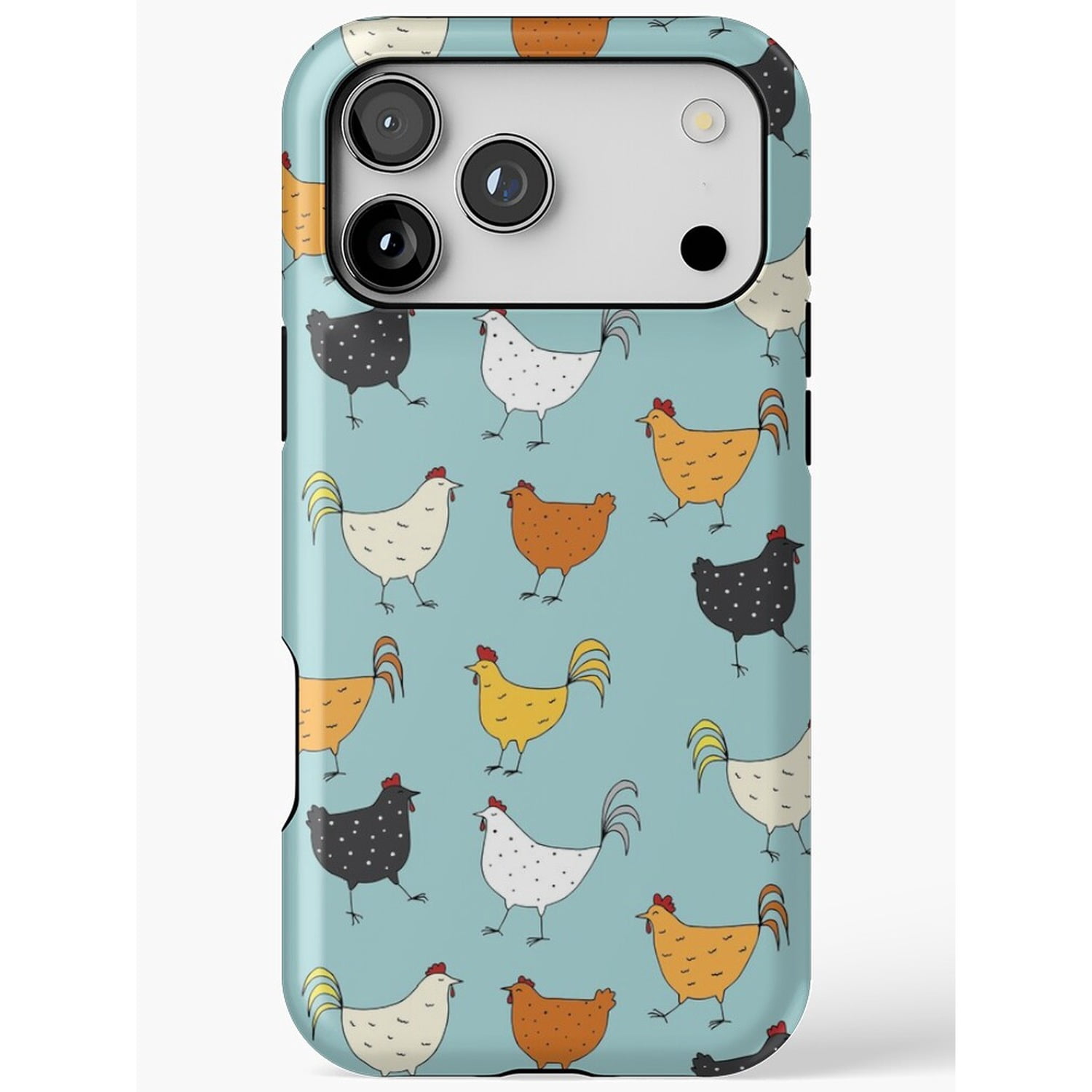 Chicken and Rooster Tough Case for Apple iPhone Series, Polycarbonate ...