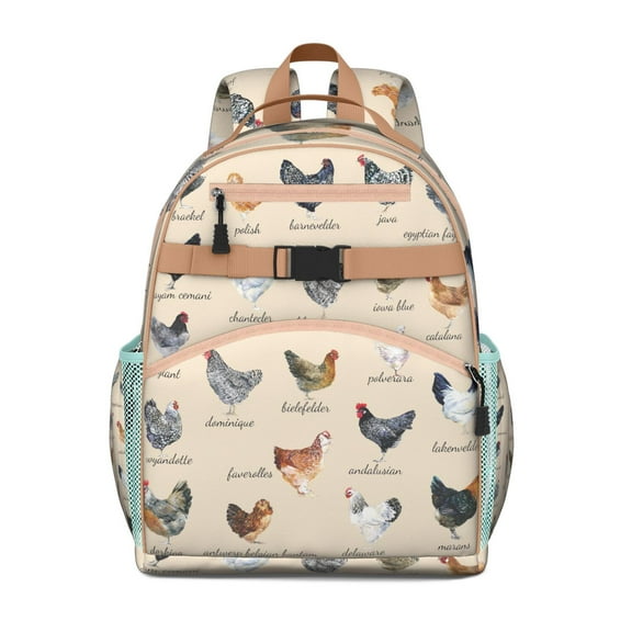 Chicken backpack, cute hen and farm animal designs, lightweight backpack for school or birthday gift