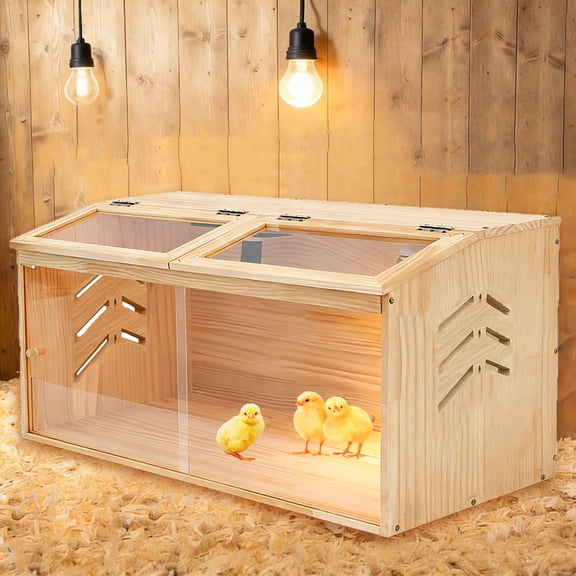 Chicken brooder Box,Chick brooder,brooder Box for Chicks,Small Chicken coop,Baby Chicken Supplies,Chick brooder Box,Quail cage,Quail coop,Measures Approximately 31.5 X 15.7 X 15.7 inches