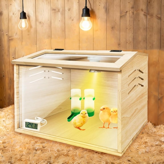 Chicken brooder Box,Chick brooder,brooder Box for Chicks,Small Chicken coop,Baby Chicken Supplies,Chick brooder Box,Quail cage,Quail coop,Measures Approximately 23.6 X 12 X 12 inches