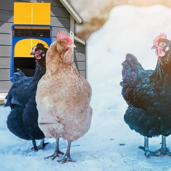 Chicken coop door automatic opening closing