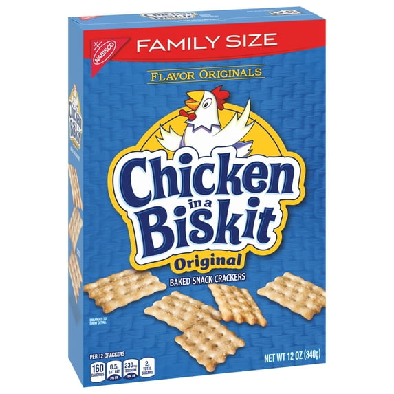 Chicken in a Biskit Original Baked Snack Crackers, Family Size.Pack Of 1
