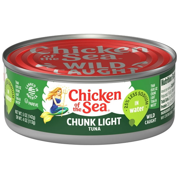 Chicken of the Sea Chunk Light Tuna in Water 25% Less Sodium 5 oz