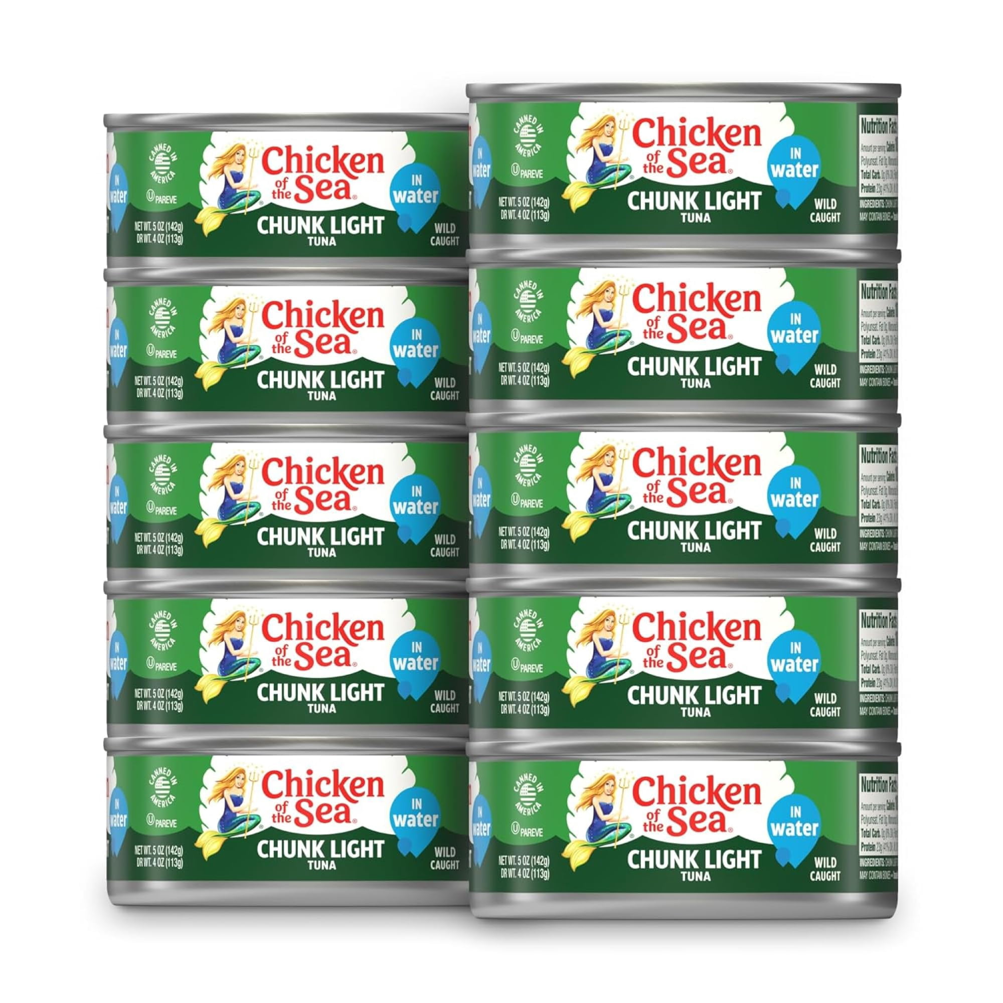 The Sea Wild Caught Chunk Light Tuna Cans Count Chicken Of 5 Oz