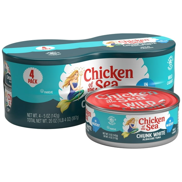 Chicken of the Sea Chunk White Albacore Tuna in Water 4 - 5 oz Cans