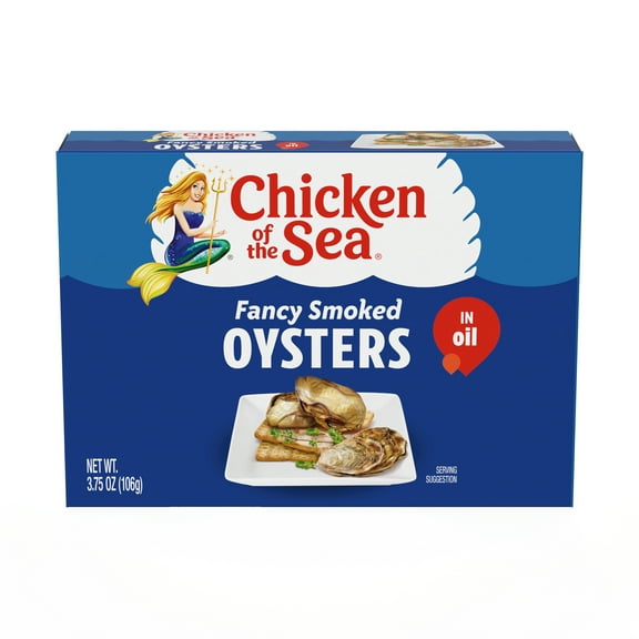 (4 pack) Chicken of the Sea Fancy Smoked Oysters in Oil 3.75 oz