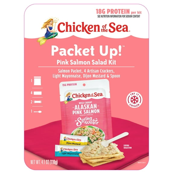 Chicken of the Sea Packet Up! Pink Salmon Salad Kit 4.1 oz