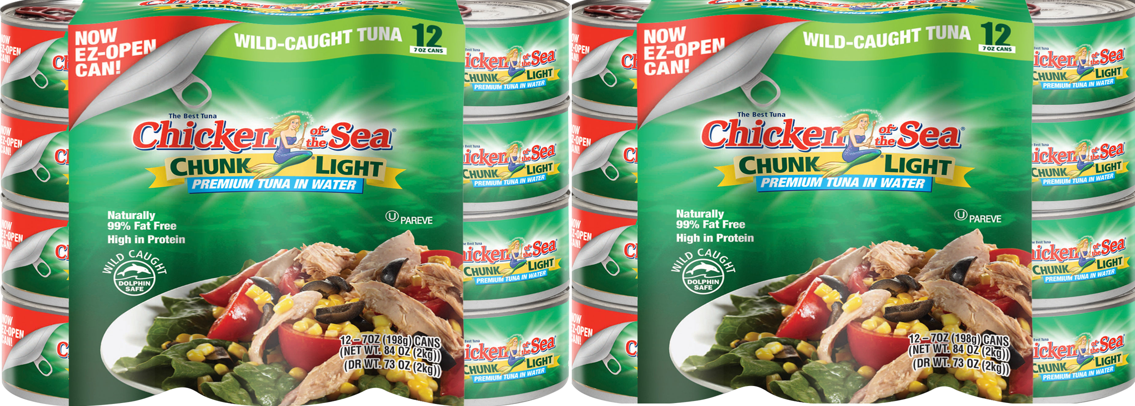 Chicken of the Sea Premium Chunk Light Tuna in Water, 7 oz, 24 ct