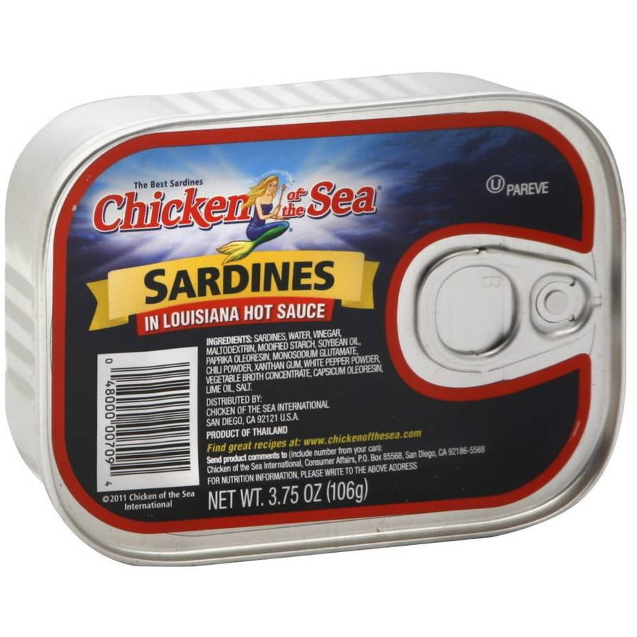 Chicken of the Sea Sardines in Louisiana Hot Sauce, 3.75 oz, (Pack of