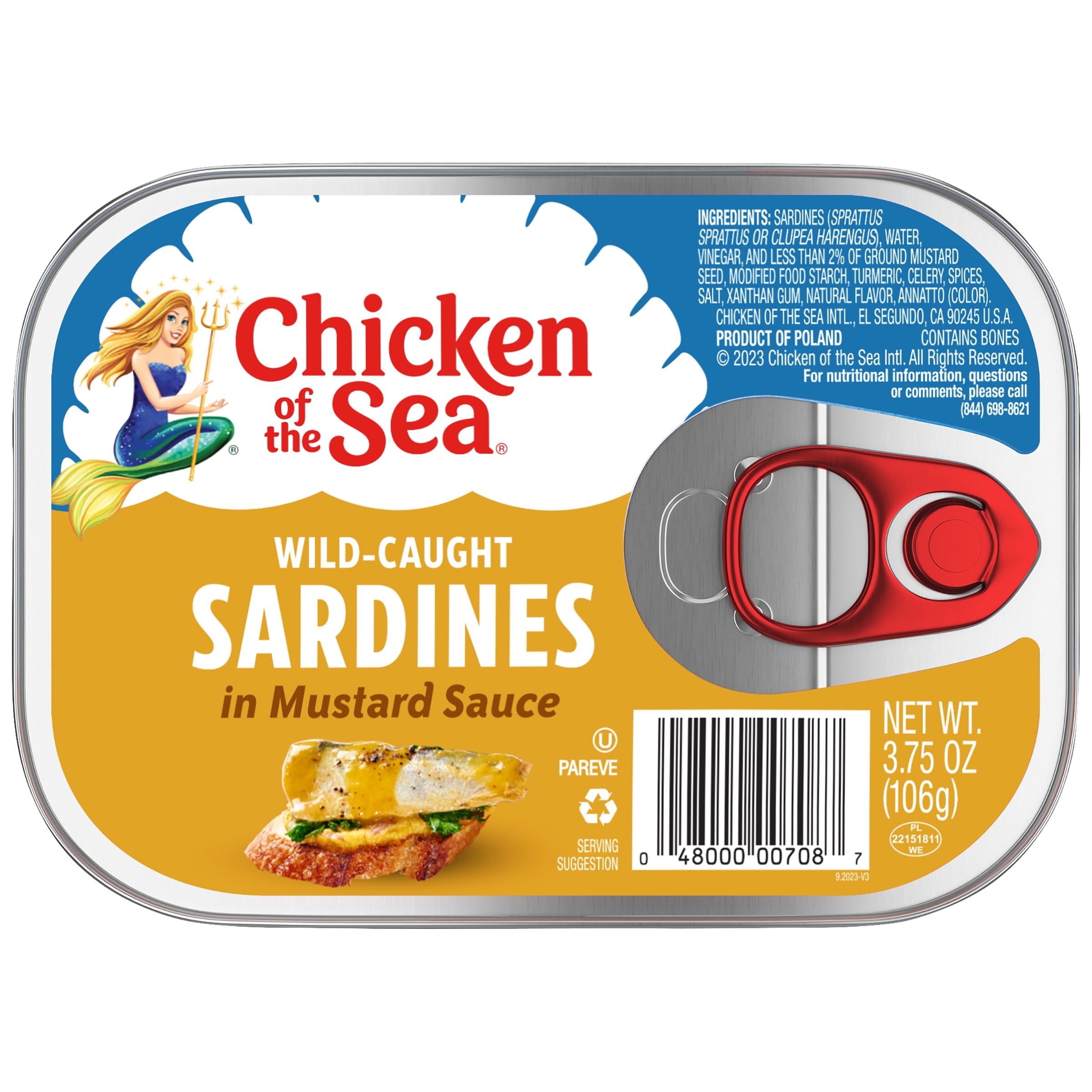 Chicken of the Sea, Sardines in Mustard Sauce, 3.75 oz, Wild