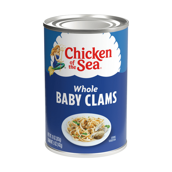 Chicken of the Sea Whole Baby Clams, 10 oz Can