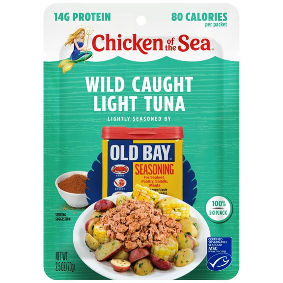 Chicken of the Sea Wild Caught Light Tuna Packet, OLD BAY® Seasoning 2.5 oz