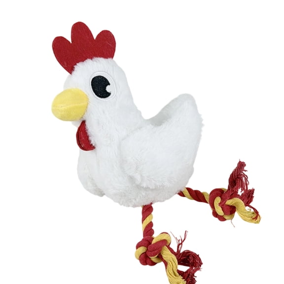 Chicken-shaped Tug Toy for Medium to Large Dogs Squeaky Texture Tug-of-War Training Toy Pet Interactive Pull Rope Durable, Bite-Resistant Squeaky Chicken Essential for Outdoor Dog Training