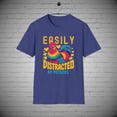thumbnail image 1 of Chicken t-shirt, Funny Easily Distracted by Peckers tee, Chicken Lover Gift, 1 of 1