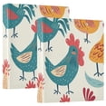 thumbnail image 1 of Chickens Colorful 3 Ring Binders 1.5 inch Hardcover File Folders with Interior Pockets A4 Size Organizer for School Office Hospital Set of 2, 1 of 8
