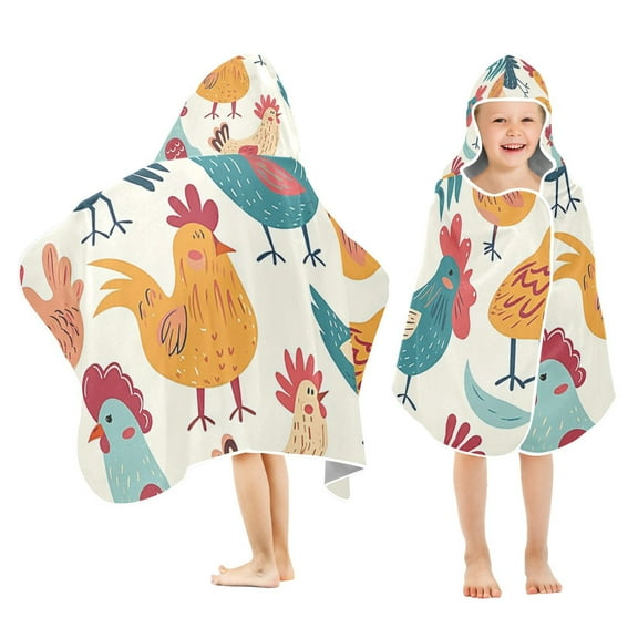 Chickens Colorful Kid Bath Towels Bath Beach Towel Super Soft and Absorbent for Kid Girl Boy Babie Toddler Infant
