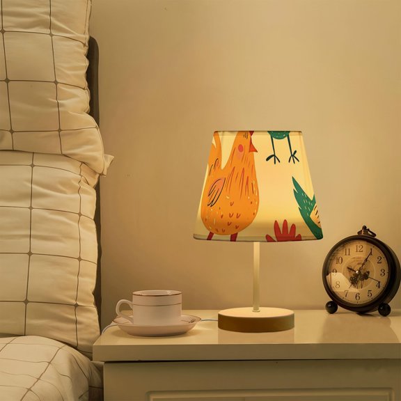 Chickens Colorful LED Desk Lamp Table Lamp USB Bedside Nightstand Small Lamp for Bedroom Living Room Kids Room