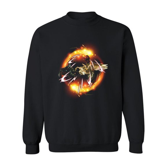 Chickens Fighting Sweatshirt Men -SPIdeals Designs, Male 5X-Large