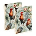 thumbnail image 1 of Chickens Flowers Leaves Ring Binder Notebook Journey Note Diary College Ruled Spiral Notebook Study Loose Leaf Paper A5 60 Pages, 1 of 8