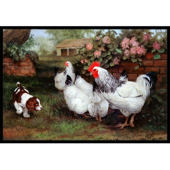Chickens, Hens & Puppy Indoor or Outdoor Mat, 18 x 27