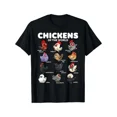 thumbnail image 1 of Chickens Kawaii Chickens of the World Cute Farmer Chicken T-Shirt, 1 of 2