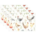 thumbnail image 1 of Chickens Leaves Birds 12×18 inch Placemats Heat Resistant Washable Foldable Rectangular Placemats Set Decoration Indoor Outdoor for Kitchen Dining Table 1PC, 1 of 8