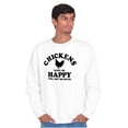 thumbnail image 1 of Chickens Make Me Happy Funny Country Unisex Plus Fleece Graphic Sweatshirt Brisco Brands 3X, 1 of 5