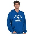 thumbnail image 1 of Chickens Make Me Happy Funny Country Unisex Fleece Graphic Zip Up Hoodie Brisco Brands 2X, 1 of 6