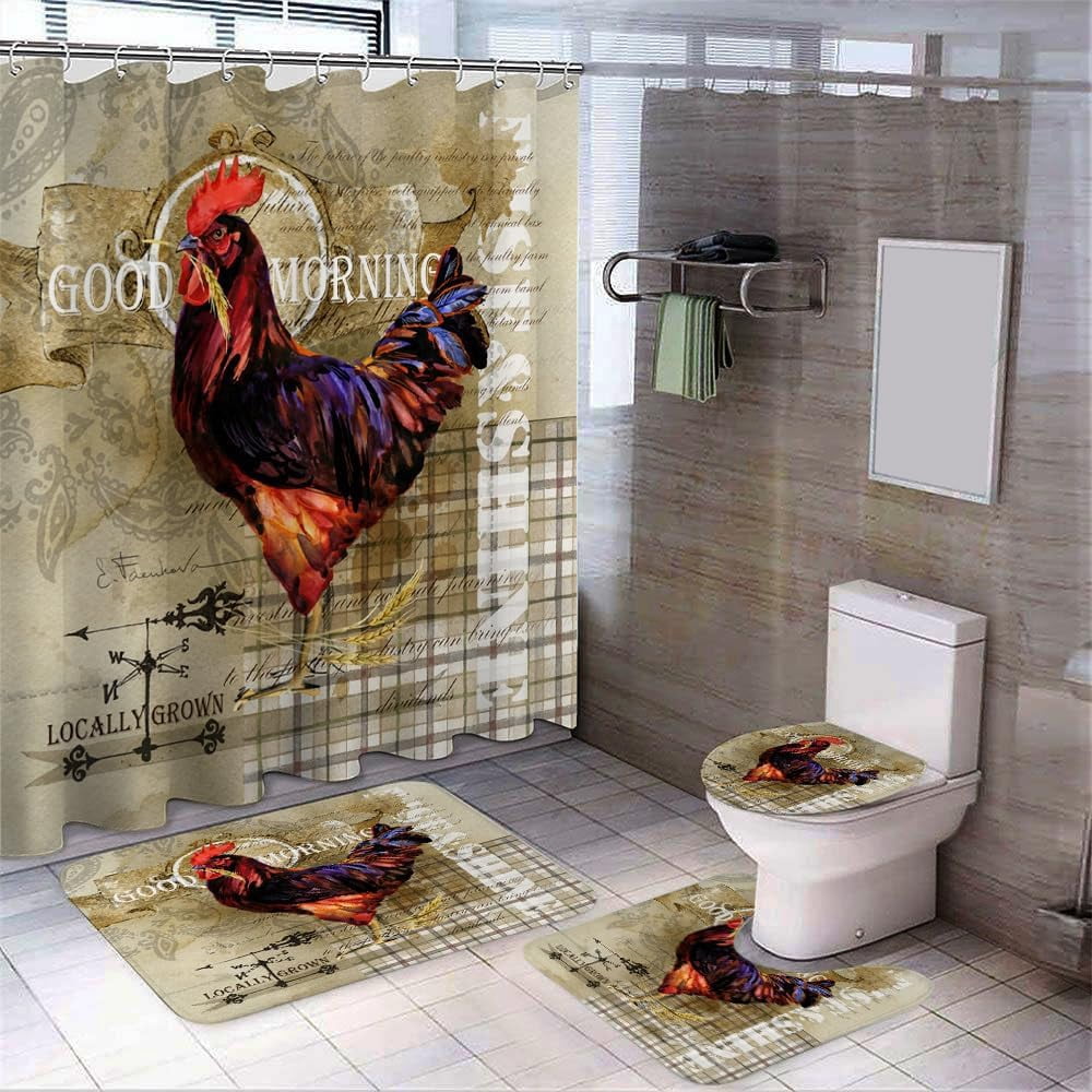 Potato Pattern Print Bathroom Shower Curtain