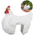 thumbnail image 1 of Chickens Statue Funny Yard Decor:Resin Chicken Figurines,Tree Fence Decorations Outdoor,Chicken Decorations for Garden,Farm,Patio,Backyard (White), 1 of 10