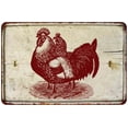 thumbnail image 1 of Chickens Vintage Look Chic Distressed 8x12 Metal Sign 208120020100, 1 of 1