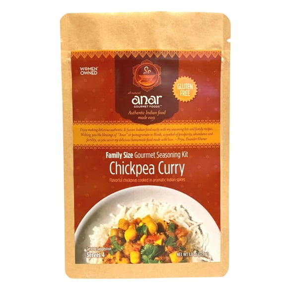 Chickpea Curry Gourmet Seasoning Blend (1.3 oz) | Family Size | All Natural, Gluten Free