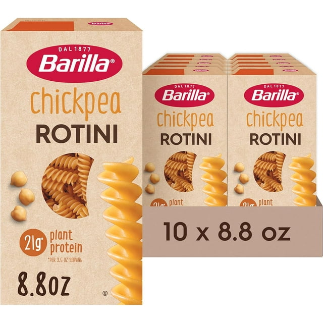 Chickpea Rotini Pasta, Vegan, Gluten Free, Non GMO & Kosher High Protein Pasta Made with Plant