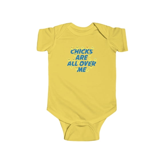 Chicks All Over Me Cute Baby Easter Shirt Holiday Infant Bodysuit