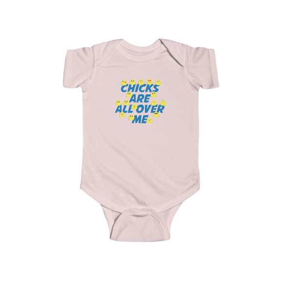 Chicks All Over Me Cute Baby Easter Shirt Holiday Infant Bodysuit