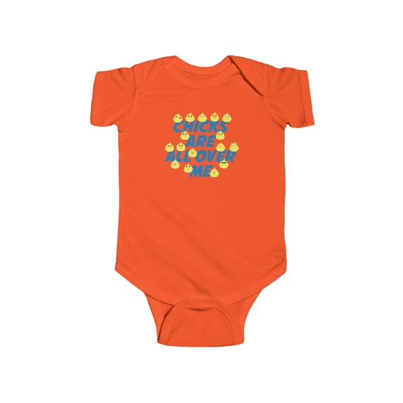 Chicks All Over Me Cute Baby Easter Shirt Holiday Infant Bodysuit